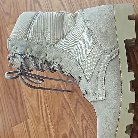 Suede & Canvas Jungle Style Boots - Picture 7 of 8